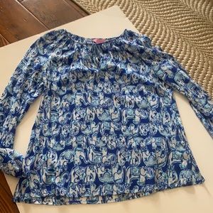 Lilly pulitzer top size small elephants